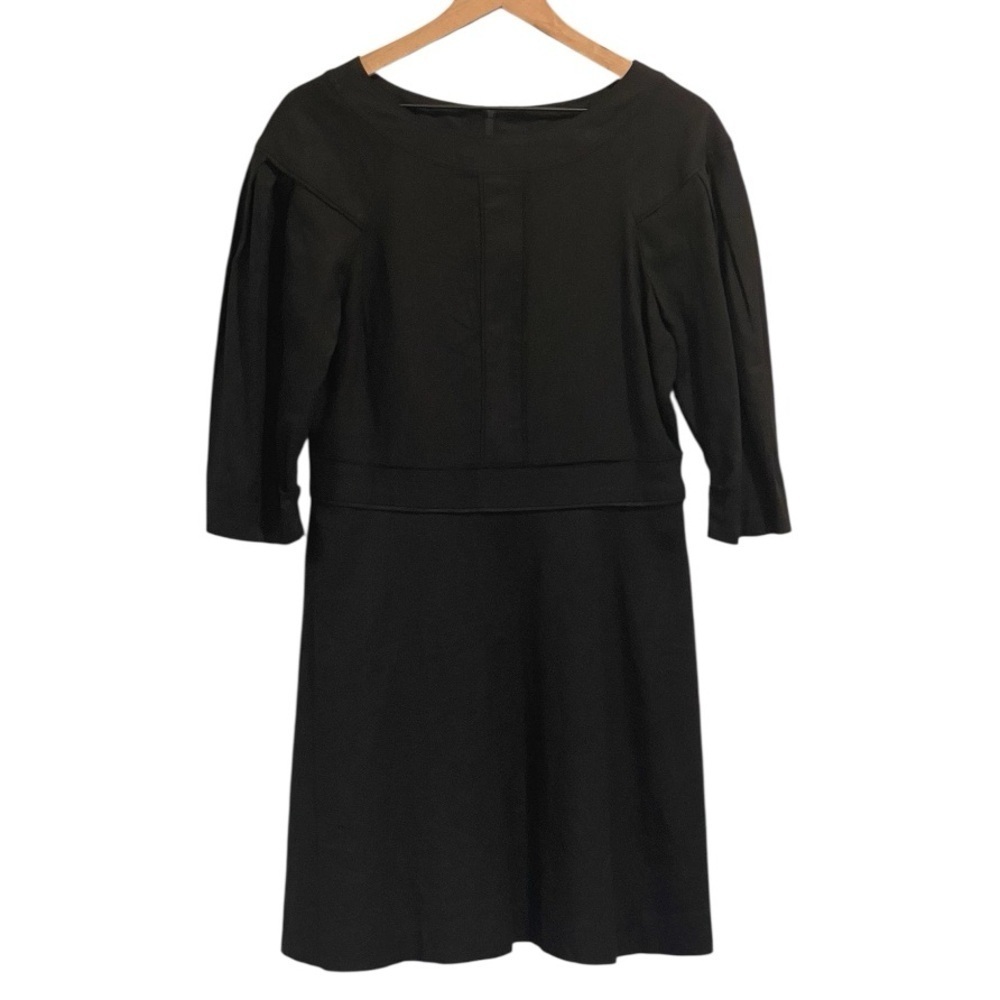 NWT Banana Republic Black Linen Blend Mini Dress, 3/4 Sleeves, Size 8/Medium - Picture 2 of 14